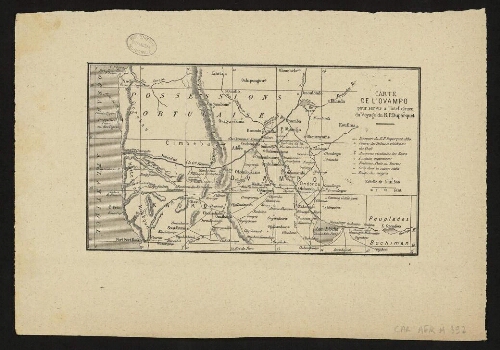 Carte de l'Ovampo pour servir à l'intelligence du voyage du R.P. Duparquet