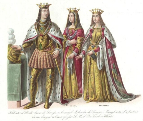 Philibert II et ses épouses Yolande de Savoie et Marguerite d'Autriche