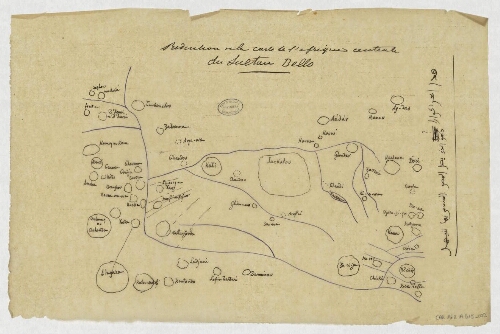 Réduction de la carte de l'Afrique centrale du sultan Bello