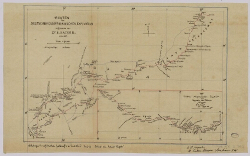 Routen der deutschen Ostafrikanischen Expedition