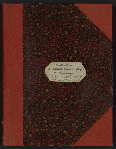 Traduction des notices accompagnant la carte d'Afrique au 1:4 000 000 d'Habenicht 1885-1886  / faite par le Ct De[...]