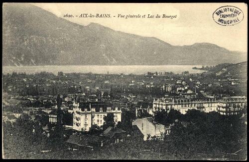 Aix-les-Bains. Vue générale et Lac du Bourget
