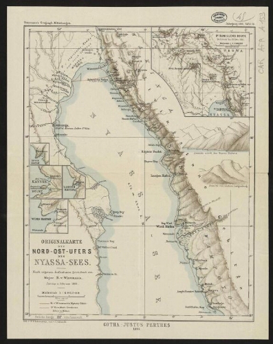 Originalkarte des Nord-Ost-Ufers des Nyassa-Sees