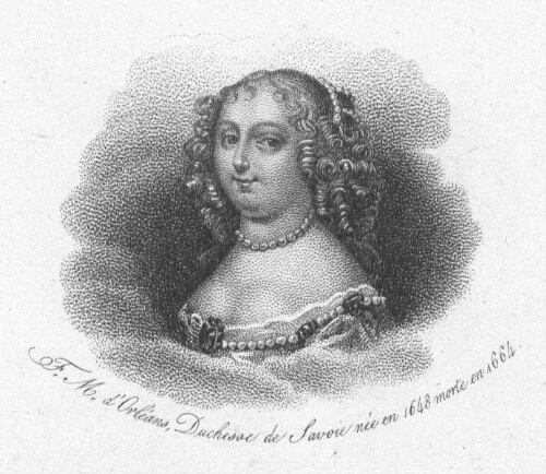 F. M. d'Orléans, duchesse de Savoie née en 1648 morte en 1664
