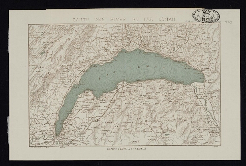 Carte des rives du lac Léman