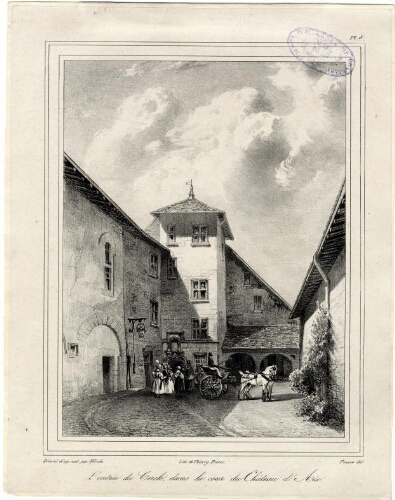 L'entrée du Cercle, dans la cour du château d'Aix