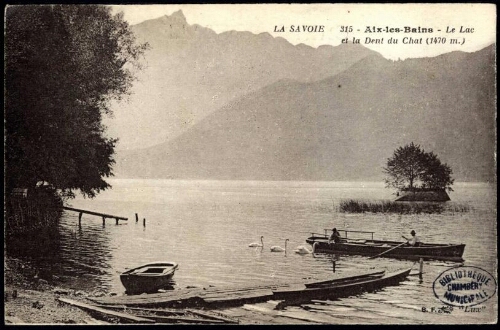 Aix-les-Bains. Le lac et la Dent du Chat