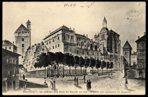 Chambéry. Le château des ducs de Savoie en 1816