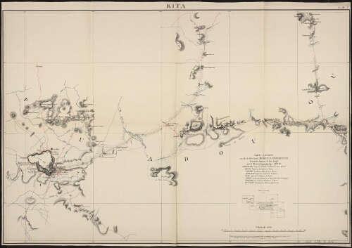 Carte dressée par ordre de Mr le colonel Borgnis-Desbordes commandant supérieur du Haut-Sénégal par la mission topographique 1882-83. Feuille 3, Kita