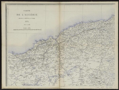 Carte de l'algérie dressée au dépôt de la guerre, 1876. Revue en 1882 [Quart nord-ouest]