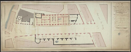 Plan de la rue à former à la place des bâtimens et église de ci-devant Dominique…
