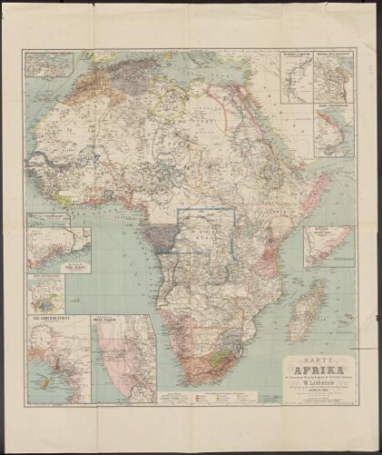 Karte von Afrika mit besonderer Berücksichtigung der Deutschen Kolonien