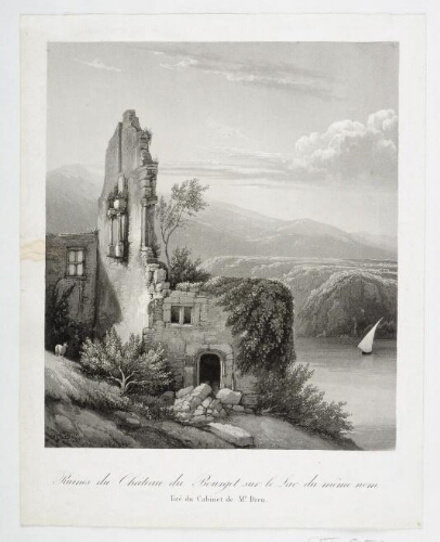 Ruines du château du Bourget sur le lac du même nom