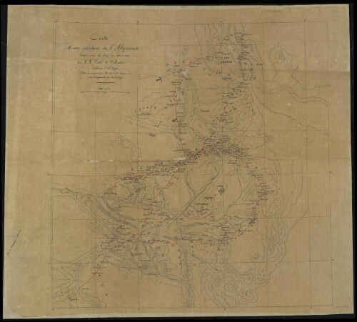 Carte d'une portion de l'Abyssinie dressée sur les lieux en 1841 et 1842 par M.M. Ferret et Galinier, capitaines d'Etat-Major d'après leurs reconnaissances, leurs observations astronomiques et les renseignemens pris dans le pays