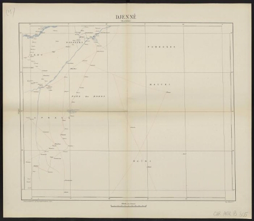 [Carte. Etat-major du Soudan français, campagnes 1886-87, 1887-88, Mr Gallieni L[ieutenan]t Colonel d'Inf[anter]ie de Marine étant commandant supérieur], Djenné