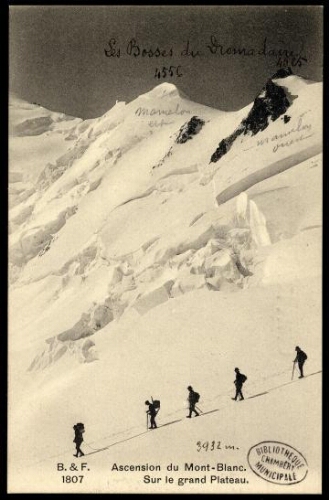 Ascension du Mont-Blanc. Sur le Grand Plateau