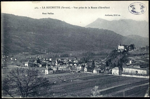 La Rochette, Savoie. Vue prise de la route d'Arvillard