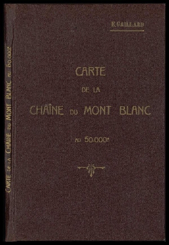 Carte de la chaîne du Mont Blanc