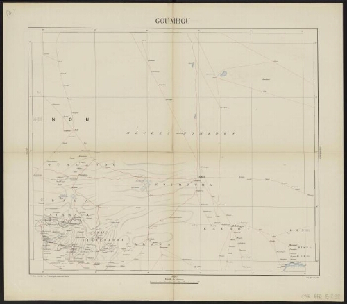 [Carte. Etat-major du Soudan français, campagnes 1886-87, 1887-88, Mr Gallieni L[ieutenan]t Colonel d'Inf[anter]ie de Marine étant commandant supérieur], Goumbou