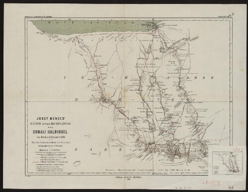 Josef Menges's Reisen auf das Hochplateau der Somali Halbinsel im Januar & Dezember 1884