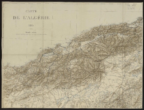 Carte de l'Algérie, 1895 [Algérie à 1:800 000 feuille 1 ?]