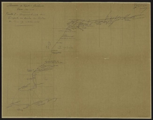 Itinéraire de Tripoli à Ghadamès . Feuille I, comprend la route de Tripoli au douâr des Siaân du 13 au 17 octobre 1860