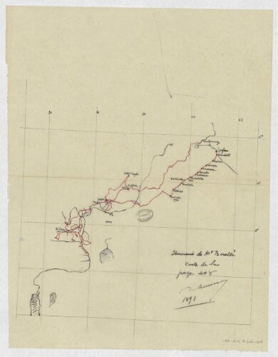 Itinéraire de Mr Borelli, carte de la page 408, 1891