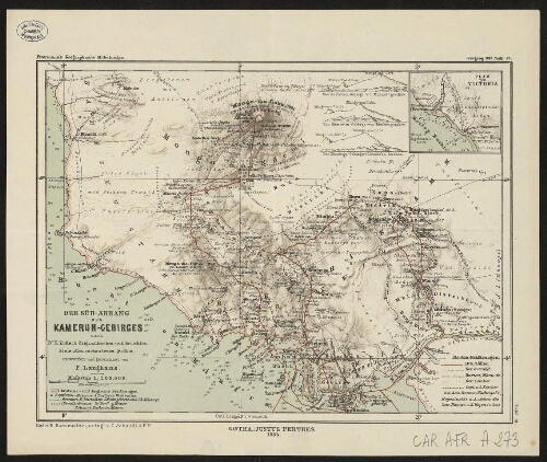 Der süd-abhang des Kamerun-Gebirges nach Dr H. Zöller's Originalkarten un Berichten sowie allen vorhanden Quellen