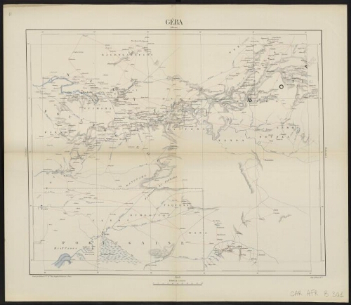 [Carte. Etat-major du Soudan français, campagnes 1886-87, 1887-88, Mr Gallieni L[ieutenan]t Colonel d'Inf[anter]ie de Marine étant commandant supérieur], Géba