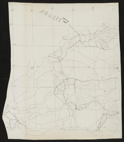[Voyage de Binger 1887-89 : travail préparatoire, carte muette]