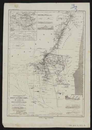 Ubersichtskarte von dem Gebiet der Ejssa-Somâl, von Hárar, und den Nördlichen Galla Ländern