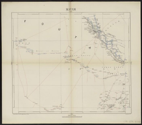 [Carte. Etat-major du Soudan français, campagnes 1886-87, 1887-88, Mr Gallieni L[ieutenan]t Colonel d'Inf[anter]ie de Marine étant commandant supérieur], Matam