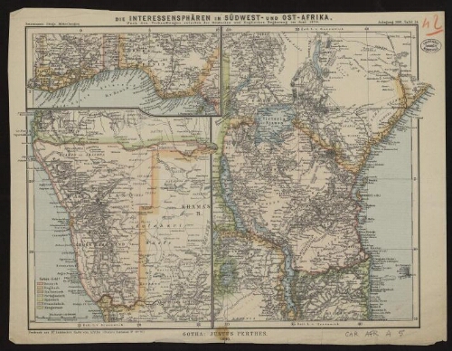 Die Interessensphären in Südwest- und Ost-Afrika : nach des Verhandlungen zwischen der Deutschen und Englischen Regierung im Juni 1890