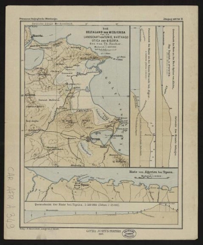 Das Deltaland des Medjerda und die Landschaft von Tunis, Karthago Utica und Biserta