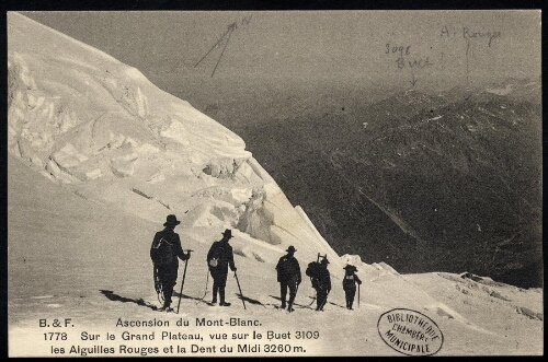 Ascension du Mont-Blanc. Sur le Grand Plateau