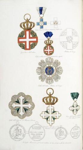 Médailles, croix et étoiles de l'ordre des Saints-Maurice-et-Lazare
