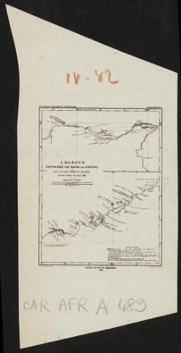 [Réduction de] E. Marno's Aufnahme des Bahr-el-Ghasal im ägyptischen Dampfer "Borden", Januar und März bis Juni 1880