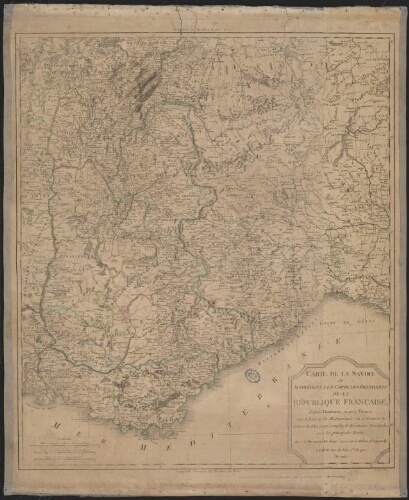 Carte de la Savoie ou Supplément à la carte des frontières de la République française,…