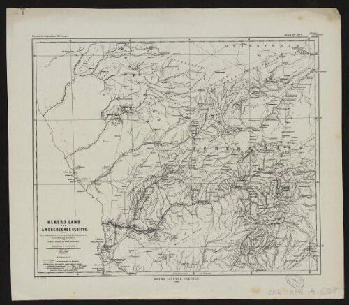 Herero Land und angrenzende Gebiete nach vorhandenen Karten und eigenen Aufnahmen