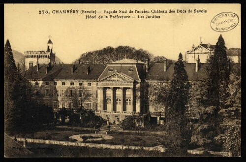 Chambéry (Savoie). Façade Sud de l'ancien Château des Ducs de Savoie