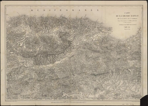 Carte de la grande Kabylie et d'une partie de la Medjana