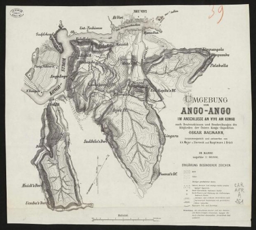 Umgebung von Ango-Ango im Anschlusse an Vivi am Kongo nach Routenskizzen und Beschreibungen des Mitgliedes der Österr. Kongo-Expedition
