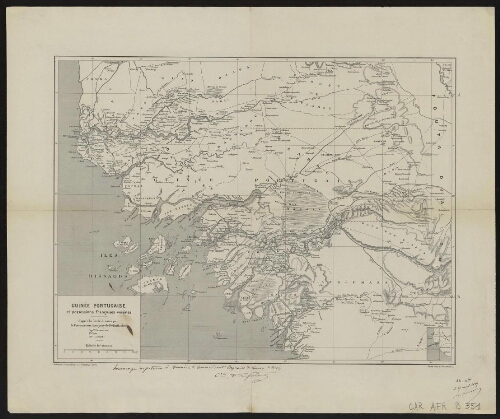 Guinée portugaise et possessions françaises voisines, d'après la carte dressée par la commission française de délimitation