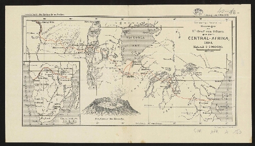 Vorläufige Skizze des Reiseweges des Lt Graf von Götzen quer durch Central-Afrika, 1894