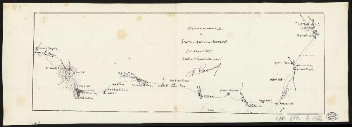 Itinéraire sommaire à 1:500 000 de Souera à Amizmiz et à Marrakech, 12-20 août 1893