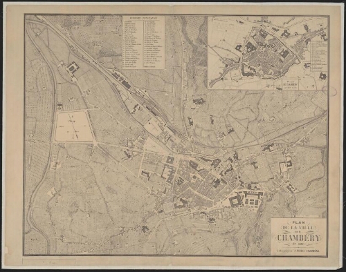 Plan de la ville de Chambéry en 1888