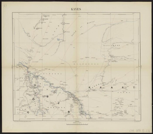 [Carte. Etat-major du Soudan français, campagnes 1886-87, 1887-88, Mr Gallieni L[ieutenan]t Colonel d'Inf[anter]ie de Marine étant commandant supérieur], Kayes