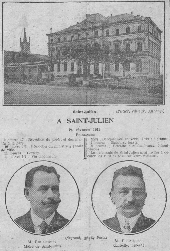 A Saint-Julien, 24 février 1912, programme