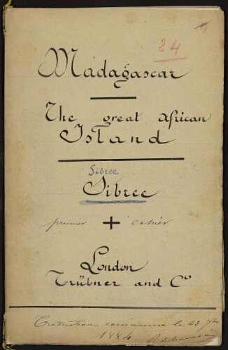 Traduction de : Madagascar. The great african Island / Sibree
