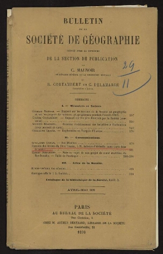 Extrait des Lettre du P. Taurin, missionnaire capucin, à M. Antoine d'Abbadie", 4 pièces imprimées
